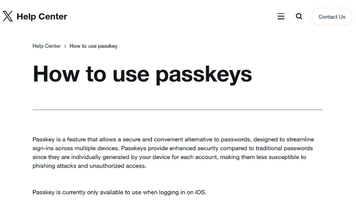 杭州苹果维修店铺分享iOS用户如何通过通行密钥(Passkey)登录 