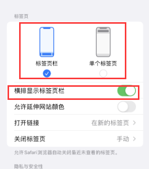 杭州iPhone授权维修分享Safari浏览器如何切换标签栏位置 