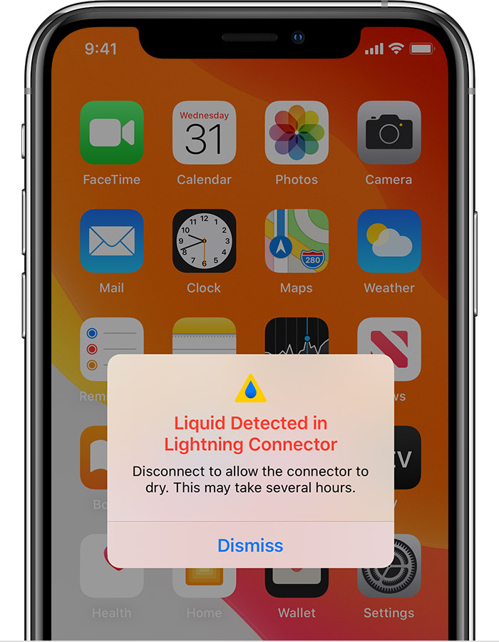 杭州苹果手机维修分享iPhone 12 在充电时出现 “闪电接口检测到液体”的提示怎么办 